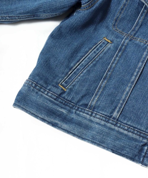 Lee（リー）の「Lee（リー）BOA STORMRIDER JACKET/ボアスートムライダースデニム・コーデュロイジャケット レディース（デニムジャケット・レディース・ダークブラウン/ブラウン/インディゴブルー/ワンウォッシュ・M/S）」の22枚目の写真