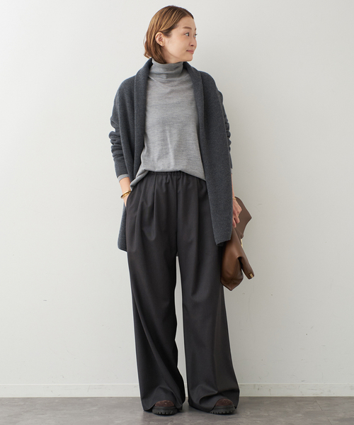 Deuxieme Classe(ドゥーズィエムクラス)の「*VICTORIANSERGE イージーパンツ(スラックス・レディース・ネイビー/チャコールグレー・34/36/38)」の9枚目の写真