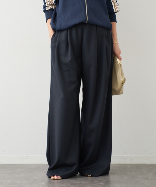 Deuxieme Classe(ドゥーズィエムクラス)の「*VICTORIANSERGE イージーパンツ(スラックス・レディース・ネイビー/チャコールグレー・34/36/38)」の19枚目の写真