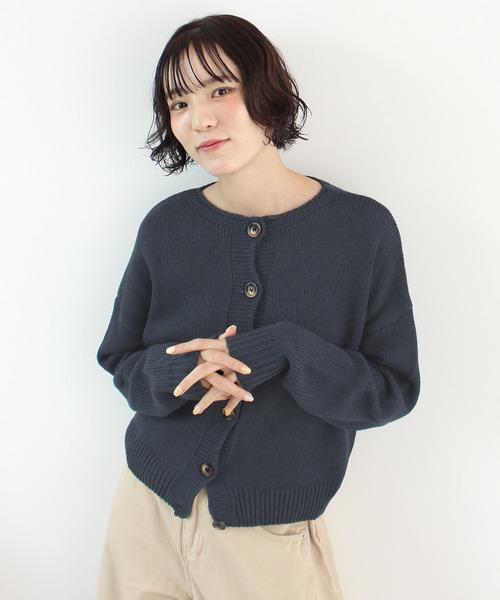 ABYS（アビス）の「Uネックニットカーディガン（カーディガン/ボレロ・レディース・アイボリー/ネイビー/ブラウン・FREE）」の3枚目の写真