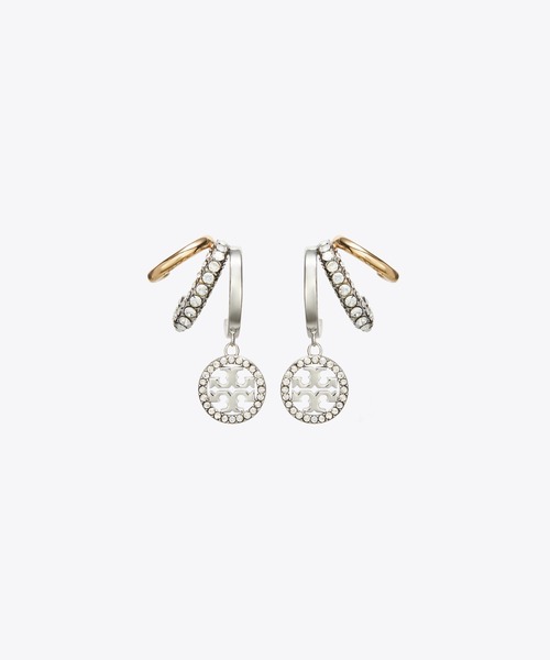 TORY BURCH（トリーバーチ）の「アイコン パヴェ トリプルフープ ピアス（ピアス（両耳用）・レディース・マルチ・ONE SIZE）」の3枚目の写真