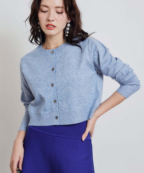 PICCIN（ピッチン）の「ショートレングスカーディガン（カーディガン/ボレロ・レディース・レッド/ブラック/オフホワイト/グレー/ベージュ/ピンク/ライトグレー/ブルーグレー・M）」の5枚目の写真