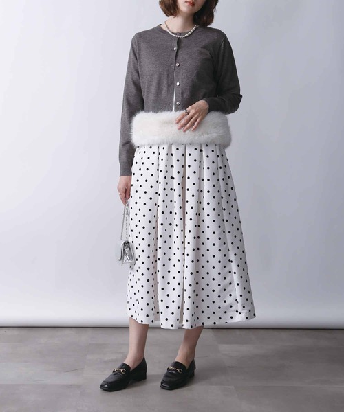 PICCIN（ピッチン）の「ショートレングスカーディガン（カーディガン/ボレロ・レディース・レッド/ブラック/オフホワイト/グレー・M）」の13枚目の写真