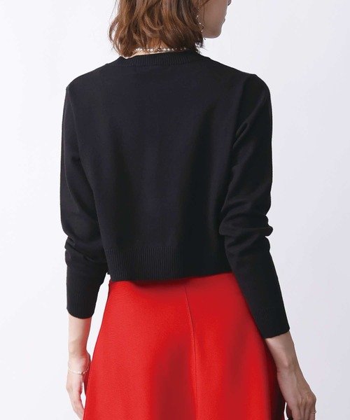 PICCIN（ピッチン）の「ショートレングスカーディガン（カーディガン/ボレロ・レディース・レッド/ブラック/オフホワイト/グレー・M）」の7枚目の写真