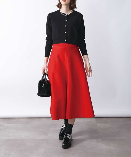 PICCIN（ピッチン）の「ショートレングスカーディガン（カーディガン/ボレロ・レディース・レッド/ブラック/オフホワイト/グレー・M）」の8枚目の写真