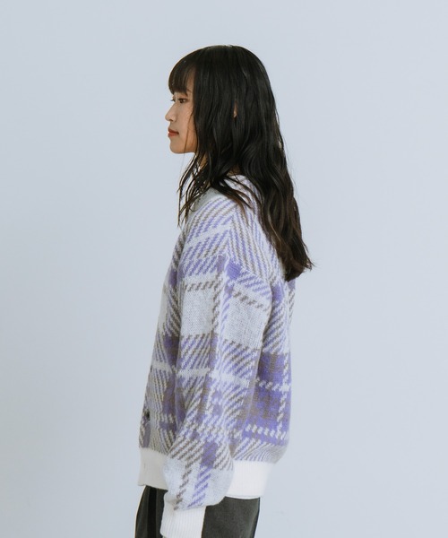 BEVERLY HILLS POLO CLUB(ビバリーヒルズポロクラブ)の「【BEVERLY HILLS POLO CLUB/ビバリーヒルズポロクラブ】ワンポイント刺繍 モヘアタッチ ニットカーディガン(カーディガン/ボレロ・レディース・アイボリー/ブルー/ピンク/グレー/ブラウン/ダークブラウン・MEDIUM)」の14枚目の写真