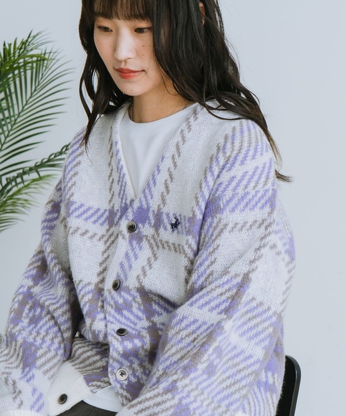 BEVERLY HILLS POLO CLUB(ビバリーヒルズポロクラブ)の「【BEVERLY HILLS POLO CLUB/ビバリーヒルズポロクラブ】ワンポイント刺繍 モヘアタッチ ニットカーディガン(カーディガン/ボレロ・レディース・アイボリー/ブルー/ピンク/グレー/ブラウン/ダークブラウン・MEDIUM)」の18枚目の写真