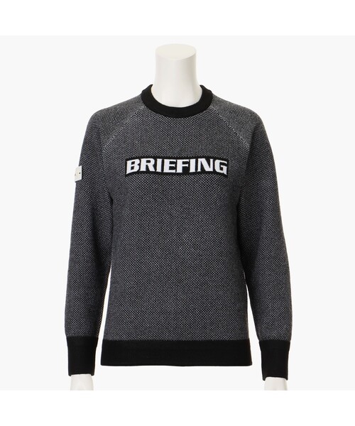 BRIEFING（ブリーフィング）の「【BRIEFING GOLF／ブリーフィングゴルフ】WS BIRDS EYE LOGO CREWNECK KNIT（ニット/セーター・レディース・ネイビー/ホワイト/ブラック/グレー・M/S/L）」の3枚目の写真