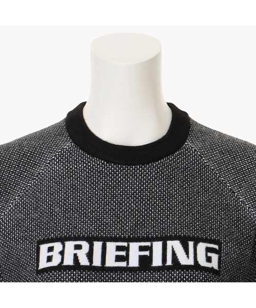 BRIEFING（ブリーフィング）の「【BRIEFING GOLF／ブリーフィングゴルフ】WS BIRDS EYE LOGO CREWNECK KNIT（ニット/セーター・レディース・ネイビー/ホワイト/ブラック/グレー・M/S/L）」の6枚目の写真