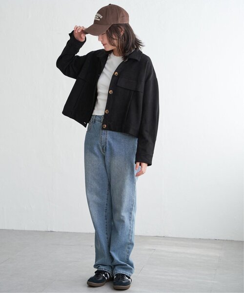 VENCEEXCHANGE（ヴァンスエクスチェンジ）の「カットスェードオーバーシャツ（シャツ/ブラウス・レディース・キャメル/ブラウン/ブラック・FREE）」の16枚目の写真