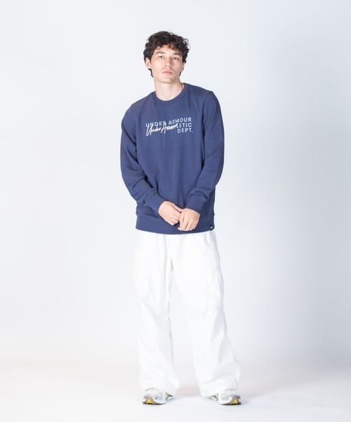 UNDER ARMOUR(アンダーアーマー)の「UAエッセンシャル テリー ノベルティ クルー(ライフスタイル/メンズ)(スウェット・メンズ・ネイビー×ホワイト・S/XL/2XL/3XL/M/L)」の8枚目の写真