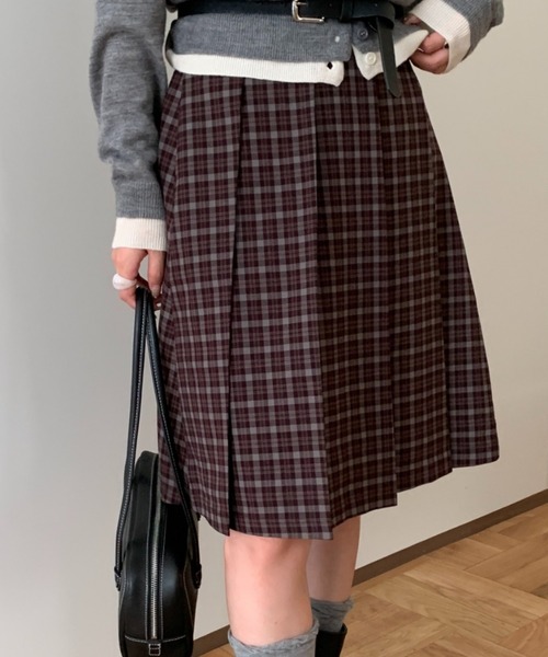MARGARET HOWELL 22SS ラージチェックプリーツスカート Ⅱ MARGARET HOWELL 22SS ラージチェックプリーツスカート Ⅱ