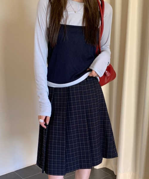 kolor 定価約15万円 異素材ミックス チェック柄　コンビミディスカート 1 kolor 定価約15万円 異素材ミックス チェック柄 コンビミディスカート