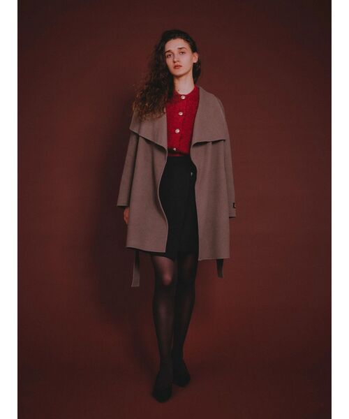 TONAL（トーナル）の「リバービッグカラーミディコート（その他アウター・レディース・ベージュ/モカ/ライトブルー・SMALL/MEDIUM）」の15枚目の写真