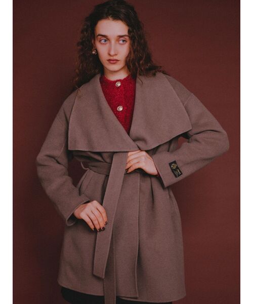 TONAL（トーナル）の「リバービッグカラーミディコート（その他アウター・レディース・ベージュ/モカ/ライトブルー・SMALL/MEDIUM）」の17枚目の写真