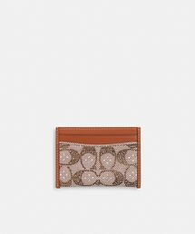 COACH（コーチ）の「エッセンシャル カード ケース・クリスタル シグネチャー ジャカード（カードケース）」