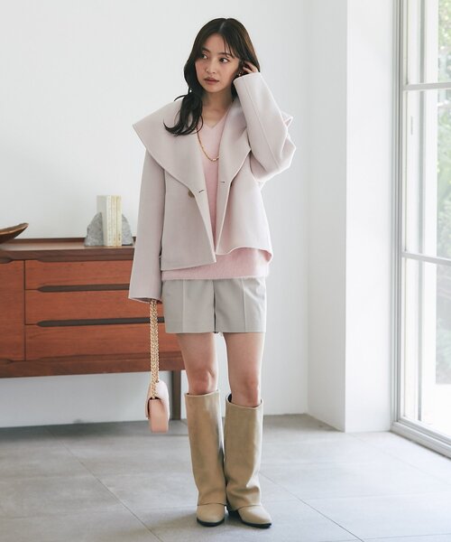 La boutique BonBon（ラブティックボンボン）の「【レメ】スエードカバードロングブーツ（ブーツ・レディース・ベージュ・39/36/37/38）」の7枚目の写真