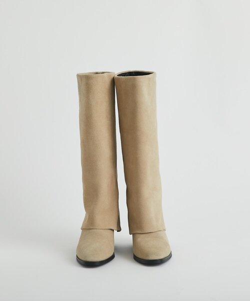 La boutique BonBon（ラブティックボンボン）の「【レメ】スエードカバードロングブーツ（ブーツ・レディース・ベージュ・39/36/37/38）」の11枚目の写真