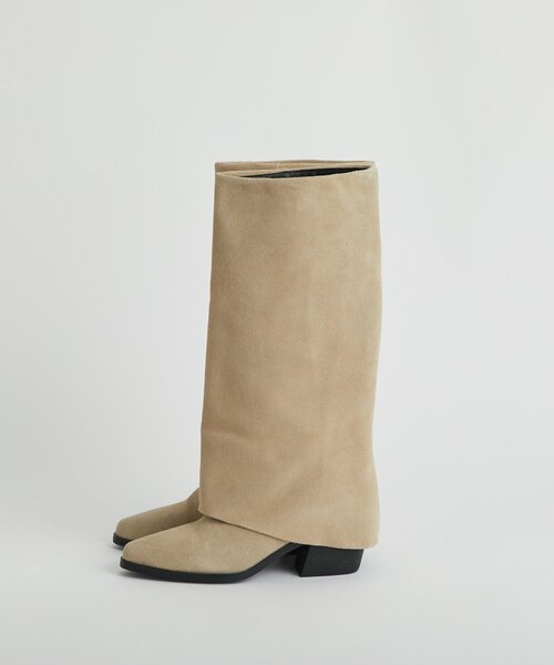 La boutique BonBon（ラブティックボンボン）の「【レメ】スエードカバードロングブーツ（ブーツ・レディース・ベージュ・39/36/37/38）」の12枚目の写真