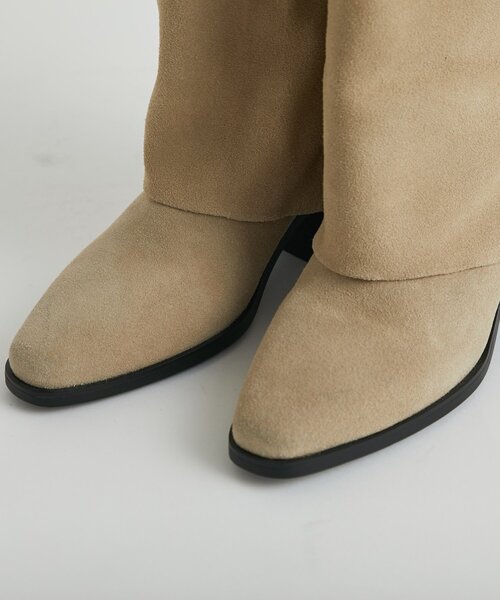 La boutique BonBon（ラブティックボンボン）の「【レメ】スエードカバードロングブーツ（ブーツ・レディース・ベージュ・39/36/37/38）」の14枚目の写真