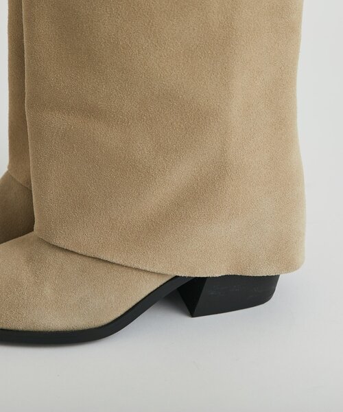 La boutique BonBon（ラブティックボンボン）の「【レメ】スエードカバードロングブーツ（ブーツ・レディース・ベージュ・39/36/37/38）」の16枚目の写真