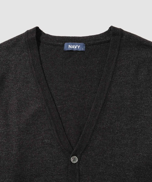 NAVY(ネイビー)の「NAVY 素肌ニットVネックカーディガン(カーディガン/ボレロ・メンズ・ネイビー/チャコールグレー・S/M/L/XL)」の10枚目の写真