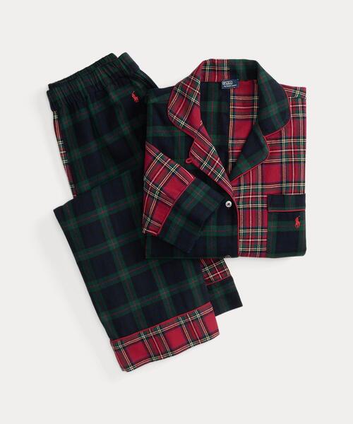 POLO RALPH LAUREN（ポロ ラルフ ローレン）の「チェック ロングスリーブ パジャマ セット（ルームウェア/パジャマ・レディース・レッド・XS/S/M/L）」の7枚目の写真