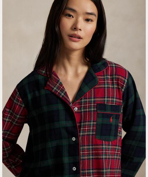 POLO RALPH LAUREN（ポロ ラルフ ローレン）の「チェック ロングスリーブ パジャマ セット（ルームウェア/パジャマ・レディース・レッド・XS/S/M/L）」の4枚目の写真