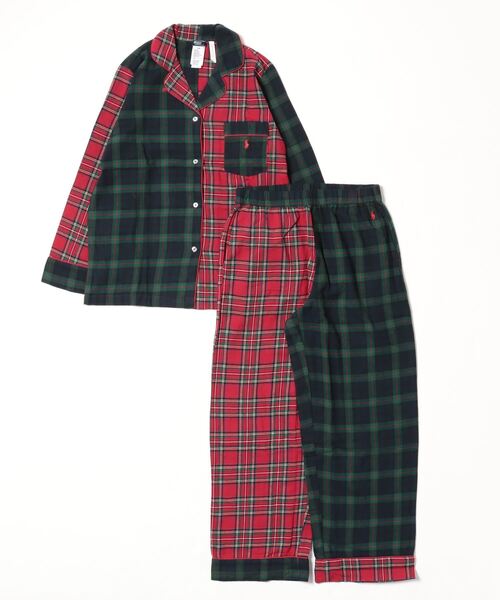 POLO RALPH LAUREN（ポロ ラルフ ローレン）の「チェック ロングスリーブ パジャマ セット（ルームウェア/パジャマ・レディース・レッド・XS/S/M/L）」の3枚目の写真