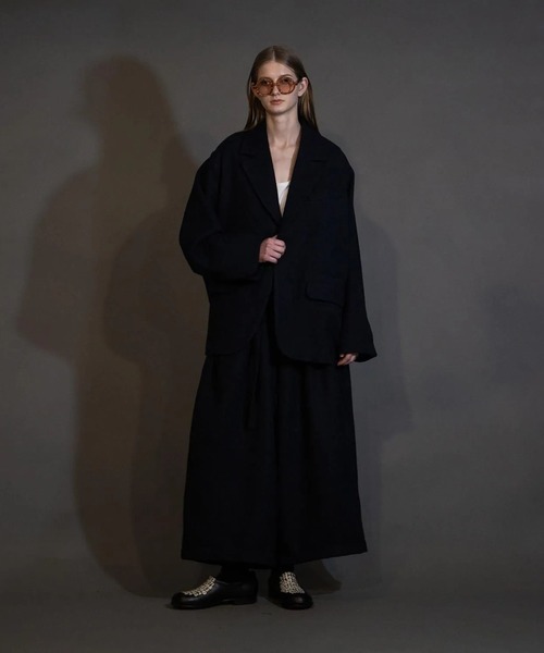 my beautiful landlet（マイビューティフルランドレット）の「【my beautiful landlet】 BISHU WOOL WIDE PANTS（その他パンツ・メンズ・グレー/チャコールグレー/ブラック/ネイビー・0/1）」の4枚目の写真