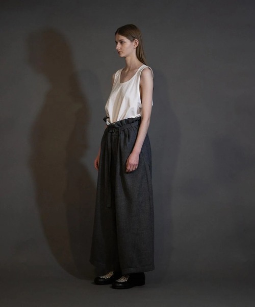 my beautiful landlet（マイビューティフルランドレット）の「【my beautiful landlet】 BISHU WOOL WIDE PANTS（その他パンツ・メンズ・グレー/チャコールグレー/ブラック・0/1）」の5枚目の写真