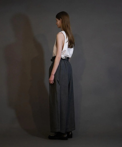 my beautiful landlet（マイビューティフルランドレット）の「【my beautiful landlet】 BISHU WOOL WIDE PANTS（その他パンツ・メンズ・グレー/チャコールグレー/ブラック・0/1）」の6枚目の写真
