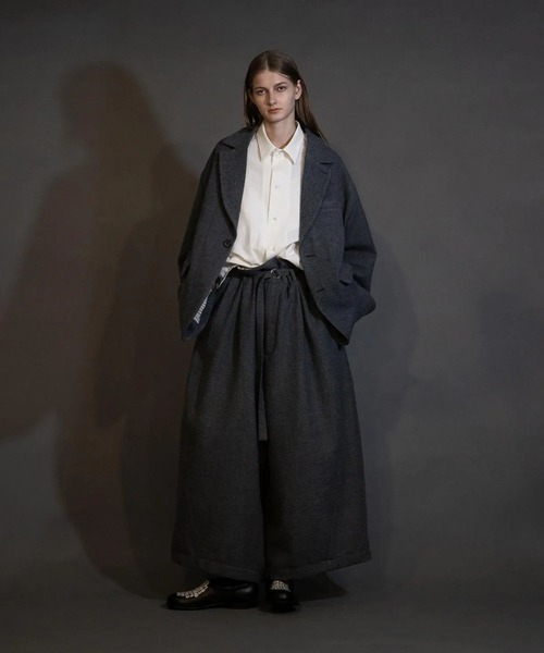 my beautiful landlet（マイビューティフルランドレット）の「【my beautiful landlet】 BISHU WOOL WIDE PANTS（その他パンツ・メンズ・グレー/チャコールグレー/ブラック/ネイビー・0/1）」の10枚目の写真