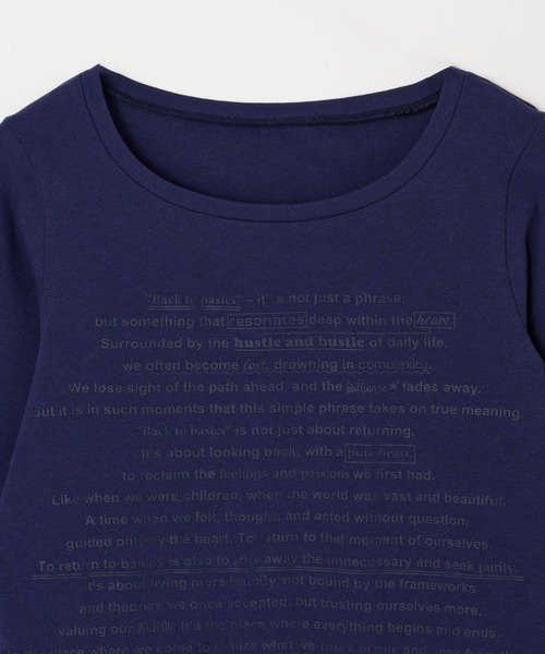 BEEDEN(ビーデン)の「POINT FUR PRINT LONG SLEEVE TEE(Tシャツ/カットソー・レディース・ブラック/パープル・FREE)」の16枚目の写真