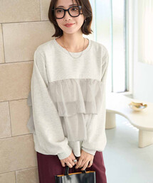 ミルフィーユフリルスウェット　グレー　完売品 ミルフィーユフリルスウェット グレー 完売品 - メルカリ