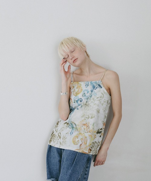 AMERICAN RAG CIE(アメリカンラグシー)の「【AMERICAN RAG CIE】フラワーキャミソール(WOMEN)(キャミソール・レディース・ブラック/オフホワイト・FREE)」の9枚目の写真