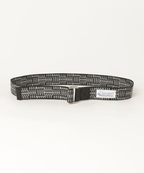 GEVAERT（ゲバルト）の「GEVAERT スクエアWリング＆GIバックル＆フランスカンムジックベルト（ベルト・メンズ・ネイビー系/グレー系/ネイビー系2/グリーン系1/グリーン系3/I/B/P/R/レッド系1/ネイビー系3/K/L/M/N/ブラウン系1/ブラック系/C/D/E/S/T/U/V/W/その他3/オレンジ系1/ダークブラウン/ベージュ系/ネイビー系1/ワイン系1/H/J/A/O/Q/X/ブラック系1/カーキ系/グリーン系2・ONE SIZE）」の2枚目の写真