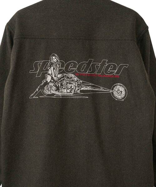 HYSTERIC GLAMOUR（ヒステリックグラマー）の「SPEEDSTER刺繍 CPOシャツ（シャツ/ブラウス・メンズ・ブラック/グリーン/グレー・SMALL/MEDIUM/LARGE/X-LARGE）」の5枚目の写真