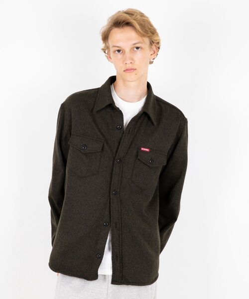 HYSTERIC GLAMOUR（ヒステリックグラマー）の「SPEEDSTER刺繍 CPOシャツ（シャツ/ブラウス・メンズ・ブラック/グリーン/グレー・SMALL/MEDIUM/LARGE/X-LARGE）」の6枚目の写真