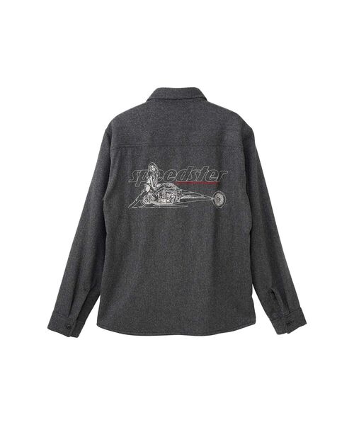 HYSTERIC GLAMOUR（ヒステリックグラマー）の「SPEEDSTER刺繍 CPOシャツ（シャツ/ブラウス・メンズ・ブラック/グリーン/グレー・SMALL/MEDIUM/LARGE/X-LARGE）」の8枚目の写真