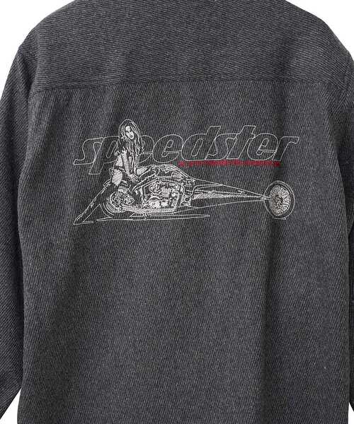 HYSTERIC GLAMOUR（ヒステリックグラマー）の「SPEEDSTER刺繍 CPOシャツ（シャツ/ブラウス・メンズ・ブラック/グリーン/グレー・SMALL/MEDIUM/LARGE/X-LARGE）」の9枚目の写真