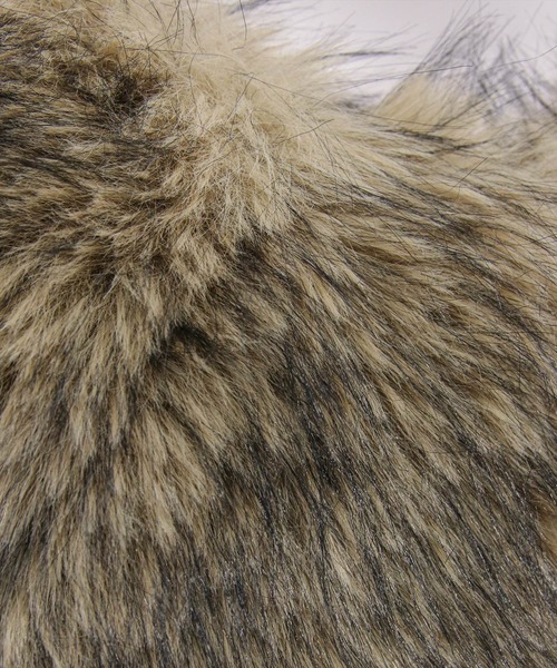 clear（クリア）の「ミックスファージャケット［大人 カジュアル 着回し力抜群］（その他アウター・レディース・チャコールグレー/ベージュ・F）」の7枚目の写真