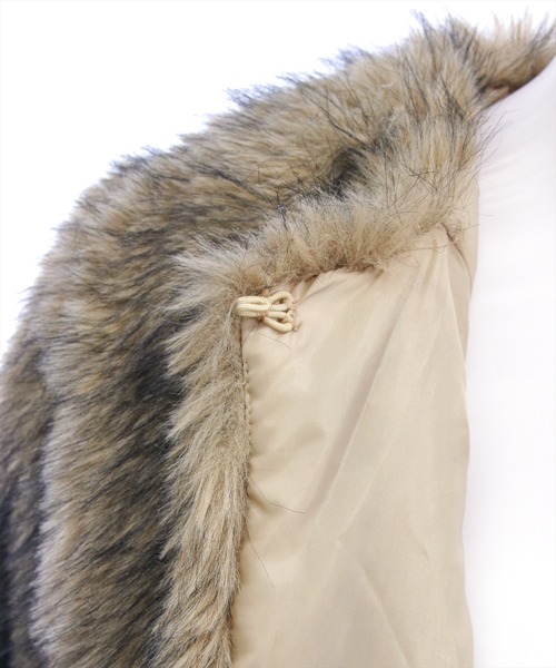 clear（クリア）の「ミックスファージャケット［大人 カジュアル 着回し力抜群］（その他アウター・レディース・チャコールグレー/ベージュ・F）」の17枚目の写真