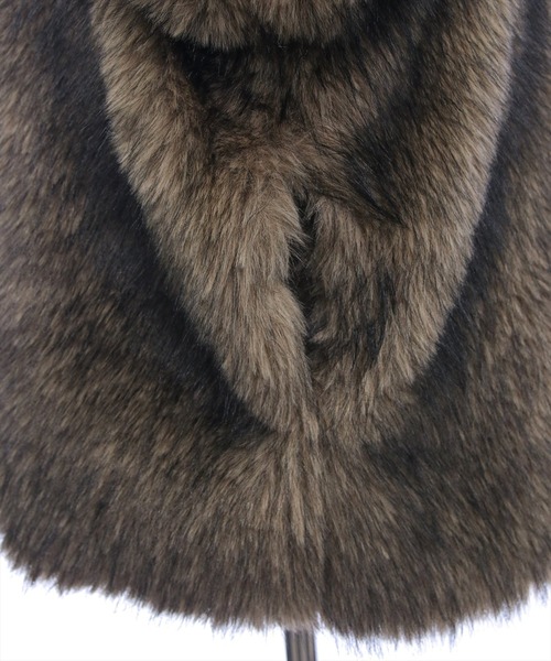 clear（クリア）の「ミックスファージャケット［大人 カジュアル 着回し力抜群］（その他アウター・レディース・チャコールグレー/ベージュ・F）」の16枚目の写真