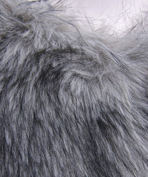 clear（クリア）の「ミックスファージャケット［大人 カジュアル 着回し力抜群］（その他アウター・レディース・チャコールグレー/ベージュ・F）」の6枚目の写真