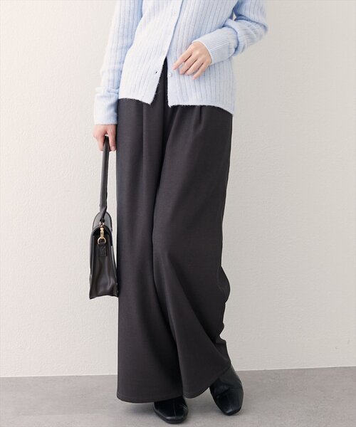 natural couture(ナチュラルクチュール)の「イージーウエストワイドパンツ(その他パンツ・レディース・ブラウン/その他1/ブラック・LARGE/MEDIUM)」の16枚目の写真