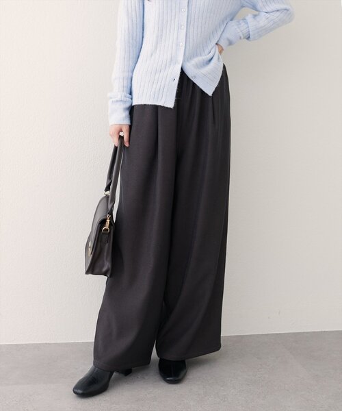 natural couture(ナチュラルクチュール)の「イージーウエストワイドパンツ(その他パンツ・レディース・ブラウン/その他1/ブラック・LARGE/MEDIUM)」の18枚目の写真