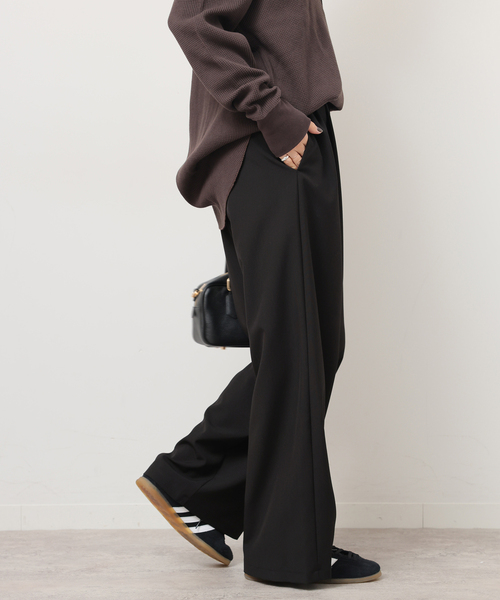 セール】エターンドルクロス2タックワイドパンツ（スラックス