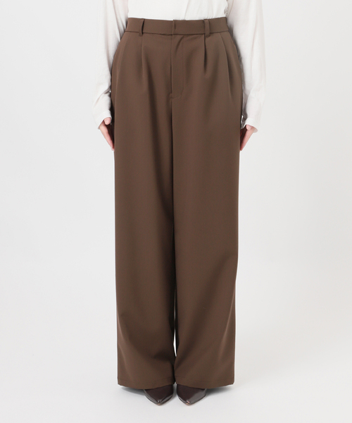 セール】エターンドルクロス2タックワイドパンツ（スラックス