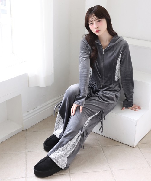 セットで着れる】サイドレースパーカー（パーカー）｜one after